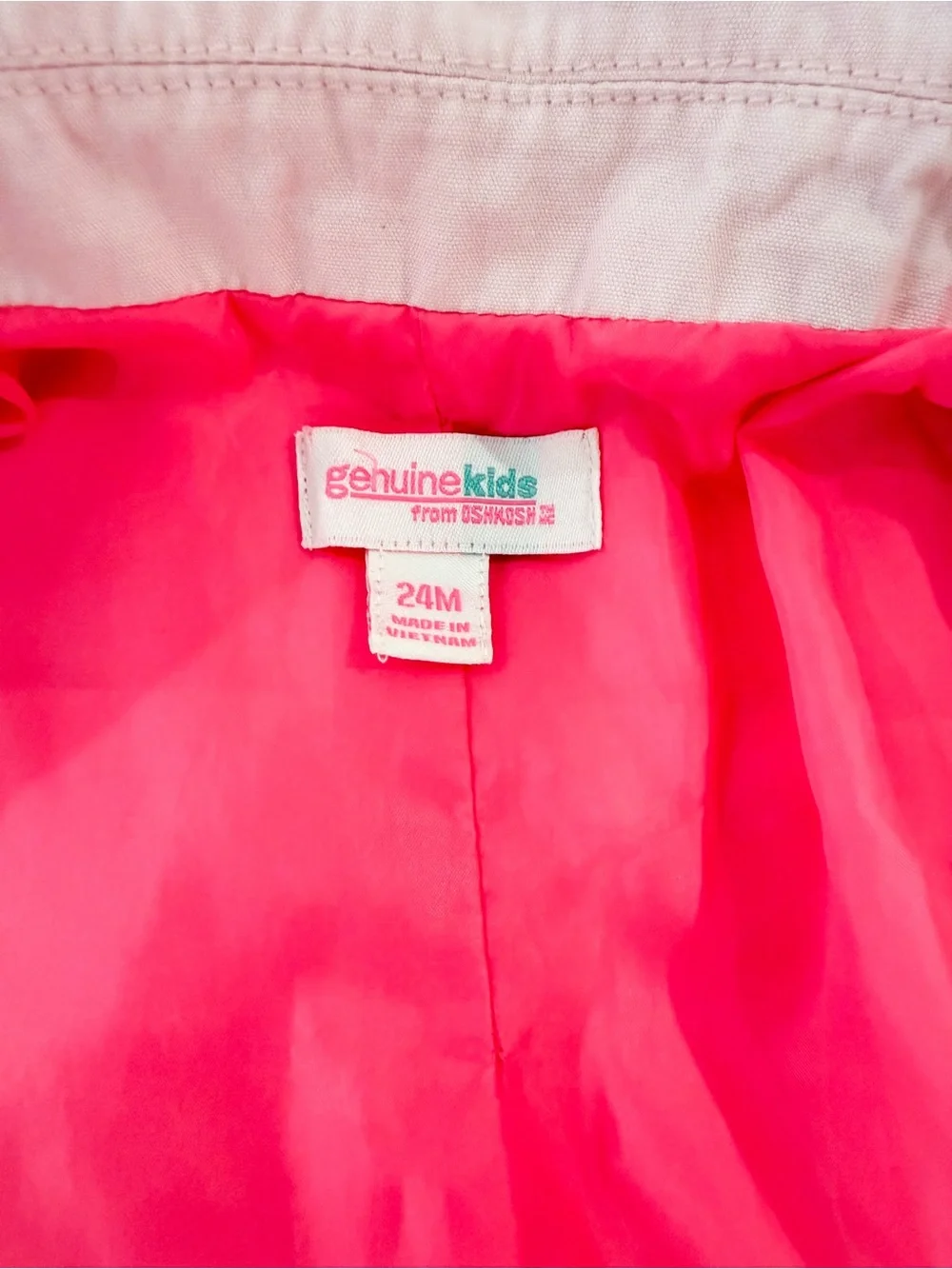 OshKosh B'gosh Pink Double Breasted Peacoat Jacket Toddler Girl 24M / 2T